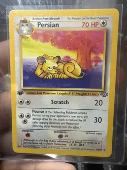 Persian 42/64 Pokemon Jungle 1st Edition WotC Regular Non Holo - Image 1