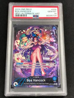 One Piece 2024 Boa Hancock OP07 Alternate Art OP07-038 PSA 10 - Image 1