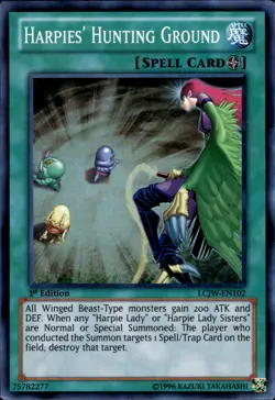 Harpies' Hunting Ground - Super Rare 1st Edition LCJW-EN102 - LP - YuGiOh - Image 1