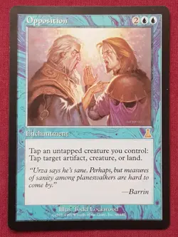 Magic The Gathering URZA'S DESTINY OPPOSITION blue card MTG - Image 1