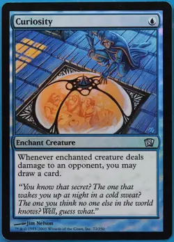 Curiosity FOIL 8th Edition HEAVILY PLD Blue Uncommon CARD (509282) ABUGames - Image 1
