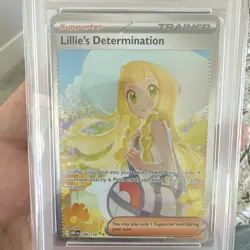 Pokemon Lillie's Determination SIR ME01 Mega Evolution 184/132 EN 2025 PSA 9 - Image 3
