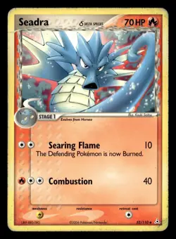 Seadra 52/110 Uncommon Holon Phantoms Pokemon Card - Image 2