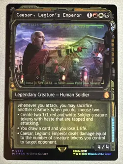 MTG / Caesar, Legion's Emperor / PIP / #339 / FOIL (Showcase) / Mythic / NM - Image 1