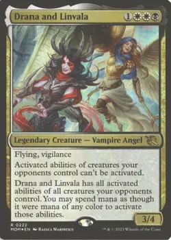 MTG Drana and Linvala (222) *Foil* Base Rare March of the Machine 2023 NM - Image 1