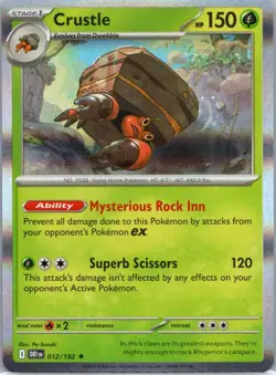 Pokemon TCG Crustle 012/182 Destined Rivals Holo NM - Image 1