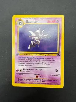 Pokemon Card Haunter 21/62 Fossil Set Non Holo Rare 1st Edition NM - Image 3