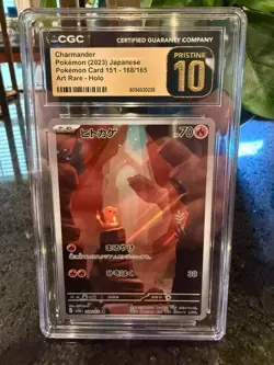 Pokemon Charmander 151 sv2a Japanese Art Rare #168 CGC 10 Pristine - Image 1