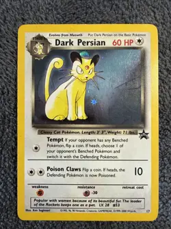 Pokemon TCG Dark Persian Holo Black Star Promo 17 NM - Image 1