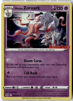 Hisuian Zoroark - (Gamestop) Promo Misc Cards & Products 076/196 Holo NM SEALED - Image 1