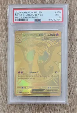 MEGA CHARIZARD X EX 130/094 | Phantasmal Flames Graded Pokemon Card - Image 1