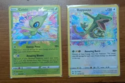 Pokemon TCG Amazing Rare Lot Rayquaza 138/185 & Celebi 009/185 Vivid Voltage NM - Image 1