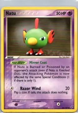 Pokemon TCG Natu 66/107 Deoxys MP - Image 1