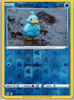 Pokemon TCG Ducklett 046/196 Lost Origin Rev Holo NM - Image 1