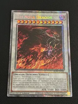 Yugioh Red Nova Dragon BLZD-EN101 Blazing Dominion 1st Edition Starlight Rare NM - Image 1