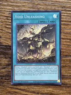 Void Unleashing BLGG-EN025 Secret Rare Yugioh Battles Of Legend Glorious Gallery - Image 1