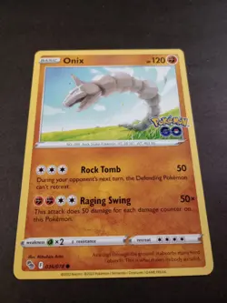Pokemon Go Onix Common Card 036/078 NM - Image 1