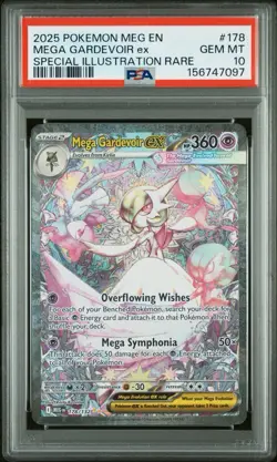 Pokemon Mega Gardevoir ex #178/132 Me01: Mega Evolution PSA 10 GEM MINT - Image 1