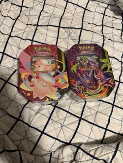 Pokemon Mega Moonlit Tin Mega Clefable & Gengar (Set of 2 Tins) Factory Sealed - Image 1