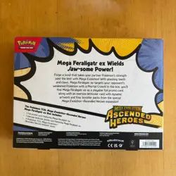 Pokemon tcg: Mega Evolution Ascended Heroes - Mega Feraligatr ex Box New Sealed - Image 2