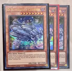 Yugioh! 3x D.D. Assault Carrier MP22-EN233 Ultra Rare 1st Ed NM - Image 1