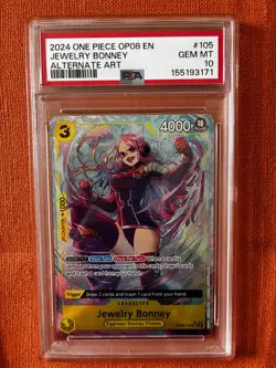 2024 One Piece OP08 Alternate Art Jewelry Bonney PSA 10 #OP08-105 - Image 1