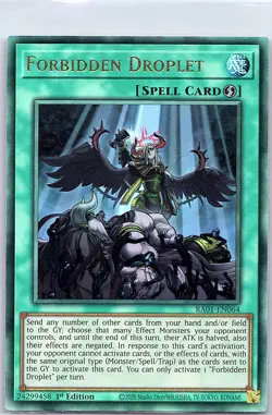Forbidden Droplet MP22-EN254 2022 Tin of the Pharaoh's Gods - Yu Gi Oh Card - NM - Image 1