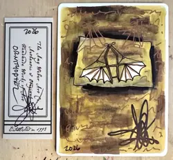 MTG ARTIST PROOF Antiquities Ornithopter AP Sketch Art Amy WEBER Magic - Image 1