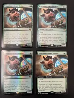 MTG- Transdimensional Bovine x4 - TMNT (Three are FOIL) - Image 1