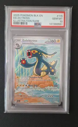 PSA 10 2025 POKEMON BLK EN-BLACK BOLT ILLUSTRATION RARE #115 EELEKTROSS - Image 1