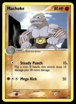 Machoke 33/108 Pokemon Card Power Keepers Uncommon 80 HP Near Mint U24 - Image 1