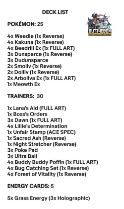 Beedrill Ex & Arboliva Ex - Pokemon TCG - OutTheBoxTCG Custom Meta Decks - Image 2