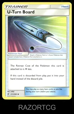 U-TURN BOARD 211/236 UC UNIFIED MINDS POKEMON LP - Image 1