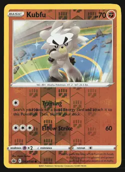 SWSH06: Chilling Reign Kubfu #093/198 Reverse Holo Pokemon Card - Image 1