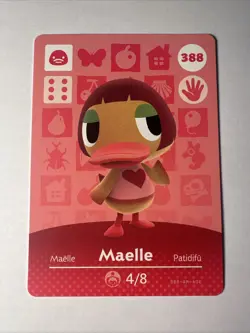 388 Maelle Amiibo Card 388 Series 4 Animal Crossing Nintendo Switch NA Region - Image 1