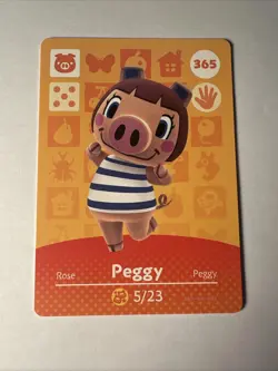 365 Peggy Amiibo Card 365 Series 4 Animal Crossing Nintendo Switch NA Region - Image 1