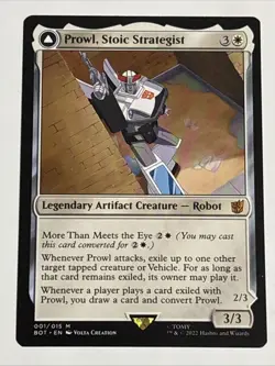 MTG Universes Beyond: Transformers Prowl, Stoic Strategist 001/015 NM Mythic - Image 1