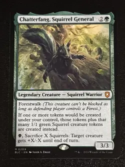 MTG Commander: Bloomburrow Chatterfang, Squirrel General 0209 NM Mythic - Image 1