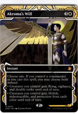 Akroma's Will #1 Secrets of Strixhaven: Mystical Archive Ext. Art Regular Mythic - Image 1