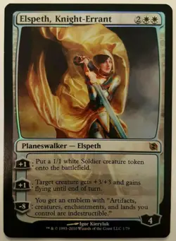 mtg magic elspeth knight errant FOIL ENGLISH chevaliere errante duel deck - Image 1