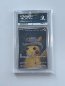 Pokemon TCG Pikachu with Grey Felt Hat 085 Black Star Promo Van Gogh 2023 ACE 8 - Image 1