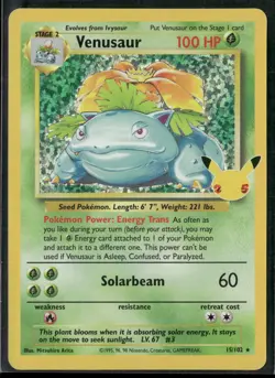 Venusaur 15/102 Classic Collection Celebrations: Classic Collection Pokemon NM - Image 1