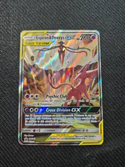 Pokemon TCG Espeon and Deoxys Tag Team GX SM240 - Image 1