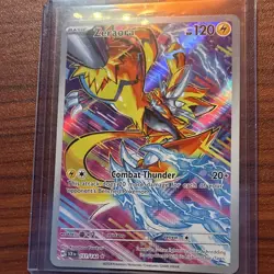 Pokemon Zeraora 151/142 Sv07 Stellar Crown Illustration Rare Holo Full Art - Image 1