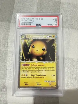 Raichu Holo PSA 7 2010 Pokemon Heartgold & Soulsilver Undaunted #83 - Image 1