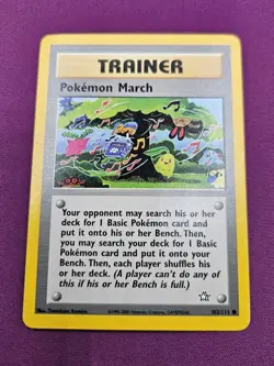 Pokemon TCG Pokemon March 102/111 Neo Genesis Trainer Regular Unlimited Common - Image 1