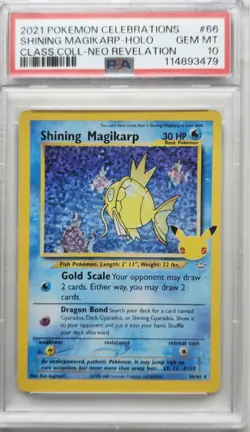 💥PSA 10 Shining Magikarp 66/64 SWSH 25th Celebrations Classic Pokemon Card TCG - Image 1