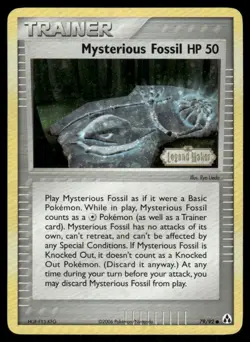Pokemon Cards Mysterious Fossil 79/92 Reverse Holo Legend Maker Common LP - Image 1