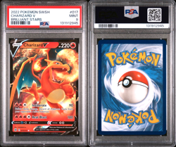 2022 POKEMON SWORD & SHIELD BRILLIANT STARS #017 CHARIZARD V PSA 9 - Image 3