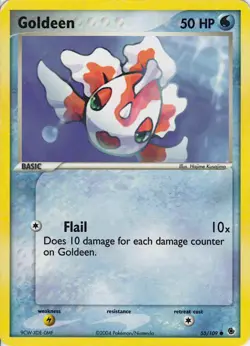 Goldeen 55/109 EX Ruby & Sapphire Pokemon Card LP+ - Image 1